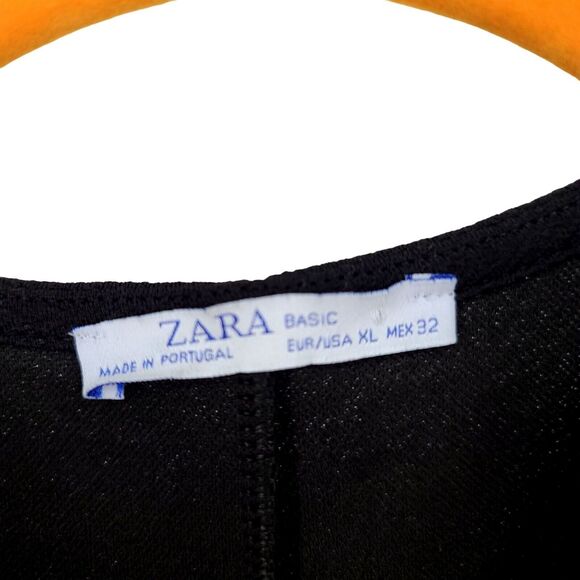 Zara Basic Jewel Print V Neck Shift Dress Black XL - Picture 7 of 11